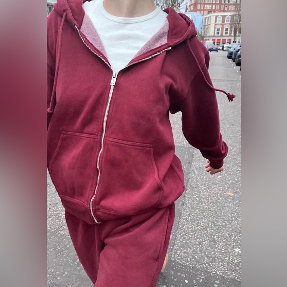 Brandy melville regular burgundy Christy hoodie